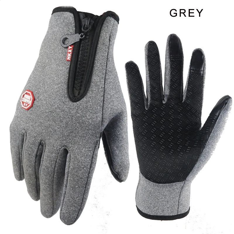 New Winter Gloves Men Women Touch Cold Waterproof Motorcycle Cycle Gloves Male Outdoor Sports Plus Velvet Warm Running Ski Glove - Image 2