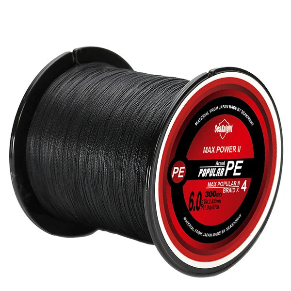 SeaKnight TriPoseidon Series 4 Strands 300M PE Braided Fishing Line (8-60LB) - Smooth Carp Multifilament - Image 6